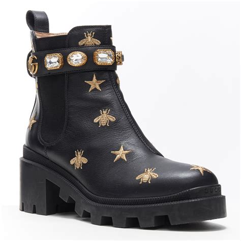 gucci jewel encrusted boots|gucci boots embellished.